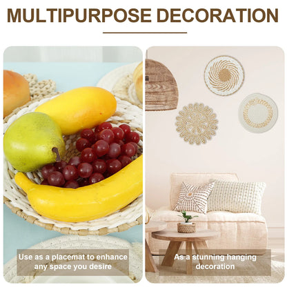 手工编织壁篮套装 - 适合装饰爱好者的质朴魅力