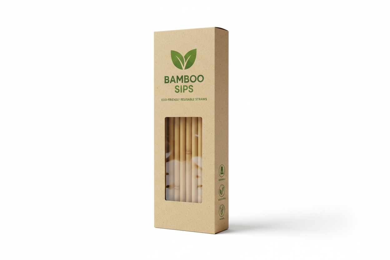 box of bamboo straw